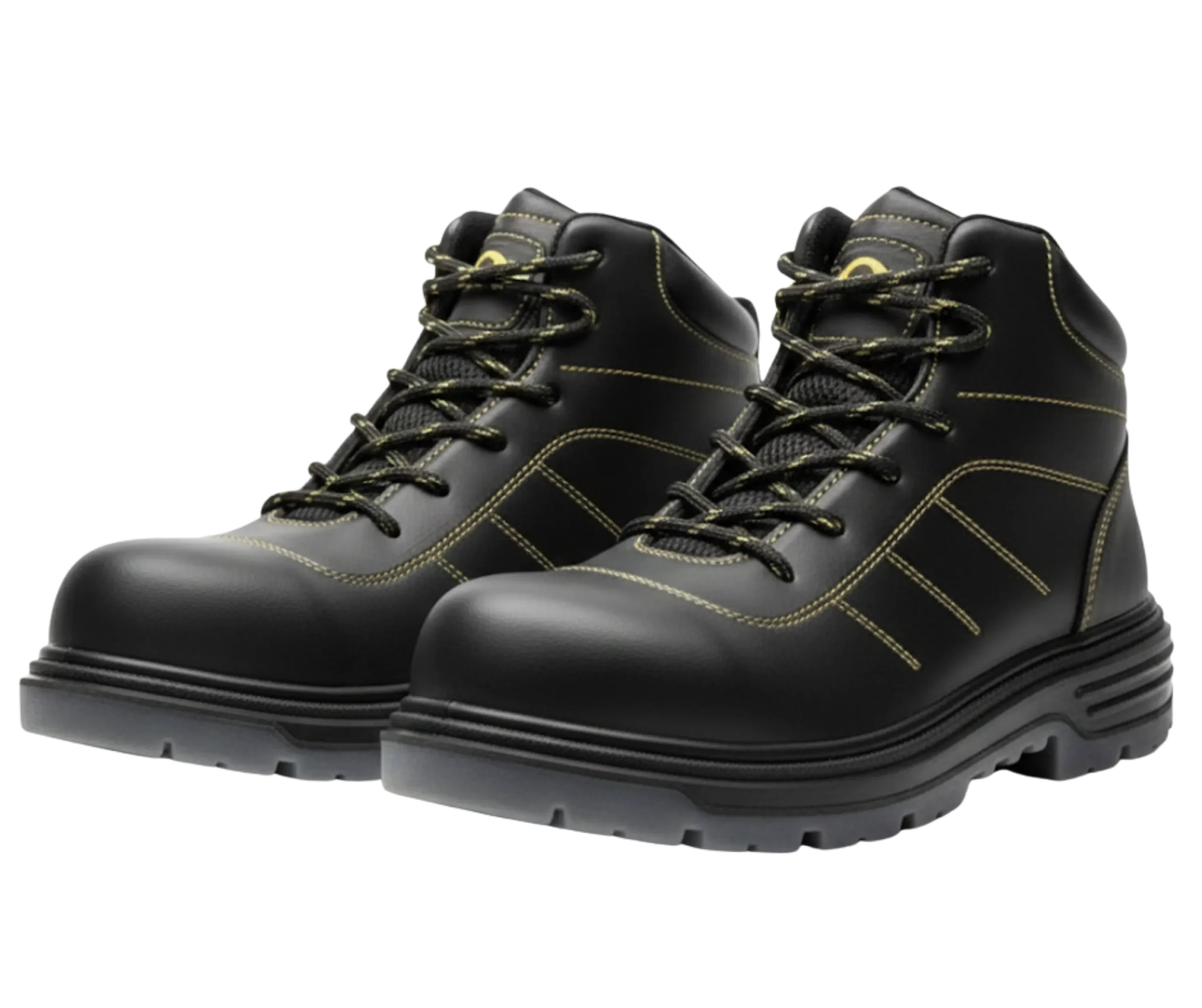 Calzado Protek 1073 con detalles amarillos. Guía sobre dónde comprar botas industriales con casquillo de protección.